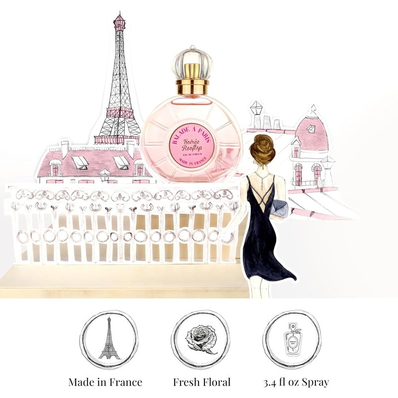Balade À Paris Eau De Parfum - Fresh Floral Spray Perfume for Women | Notes of Pear & Pink Pepper - 3.38 Fl. Oz