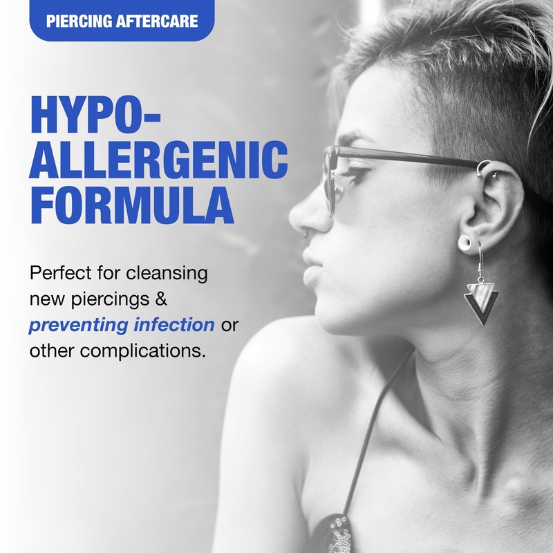 H2Ocean Piercing Aftercare Spray 4oz + Sea Salt Body Piercing Spray 6oz