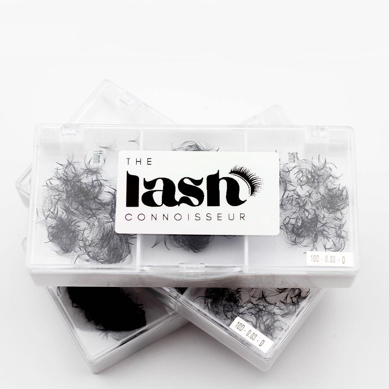 8D - C Curl 750 Fans Mixed Promade Fans Lash Extensions | TLC Lash Supplies 4D to 16D Premade Fans 7 mm to 16 mm Mixed Length Thin Base Premade Fans Eyelash Extensions (8D - C Curl, 14-15-16 mm)