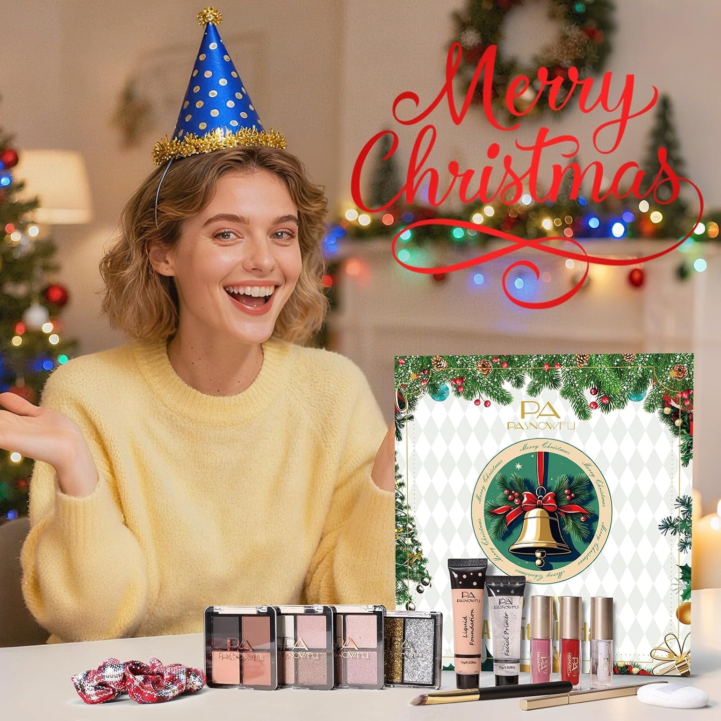 Makeup Advent Calendar 2025 - 12 Days of Surprises for Women & Teens | Holiday Countdown Cosmetic Set with Eyeliner & Lip Oil
