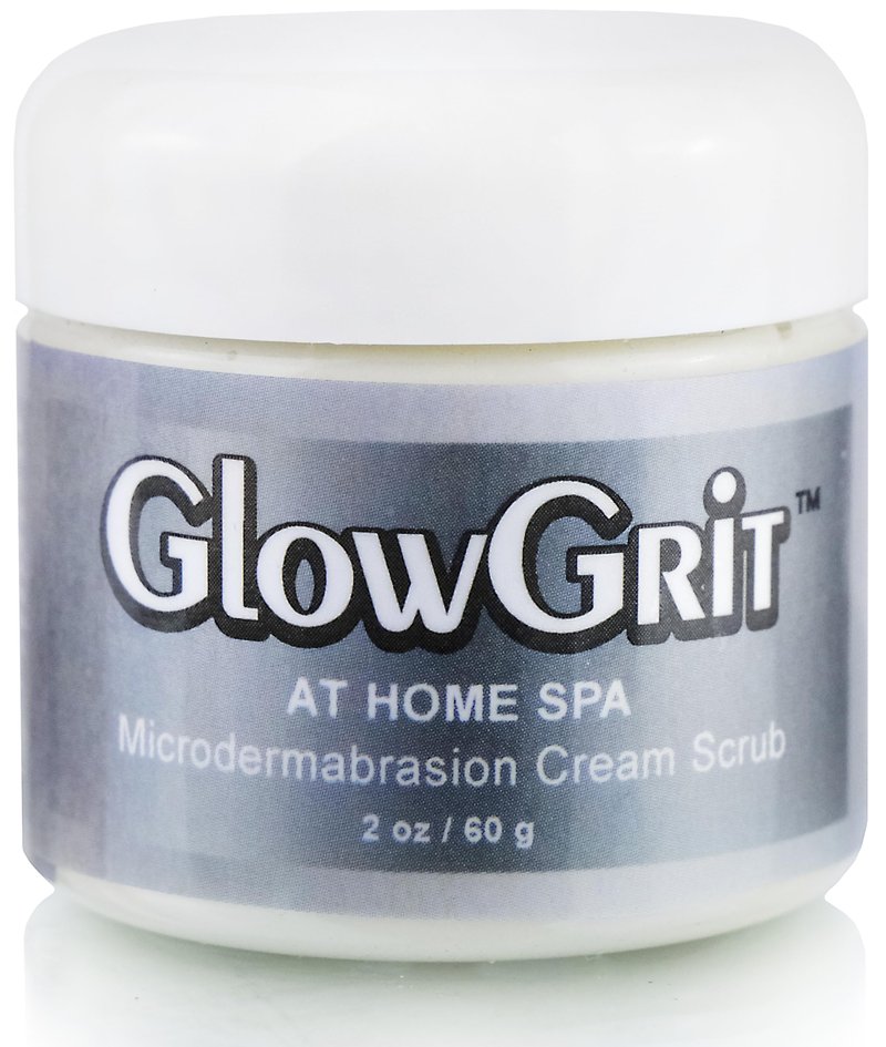 GlowGrit At-Home-Spa Microdermabrasion Cream Facial Scrub - Unisex Exfoliator for Dull Skin, Pores, Even Skintone, Beards and More