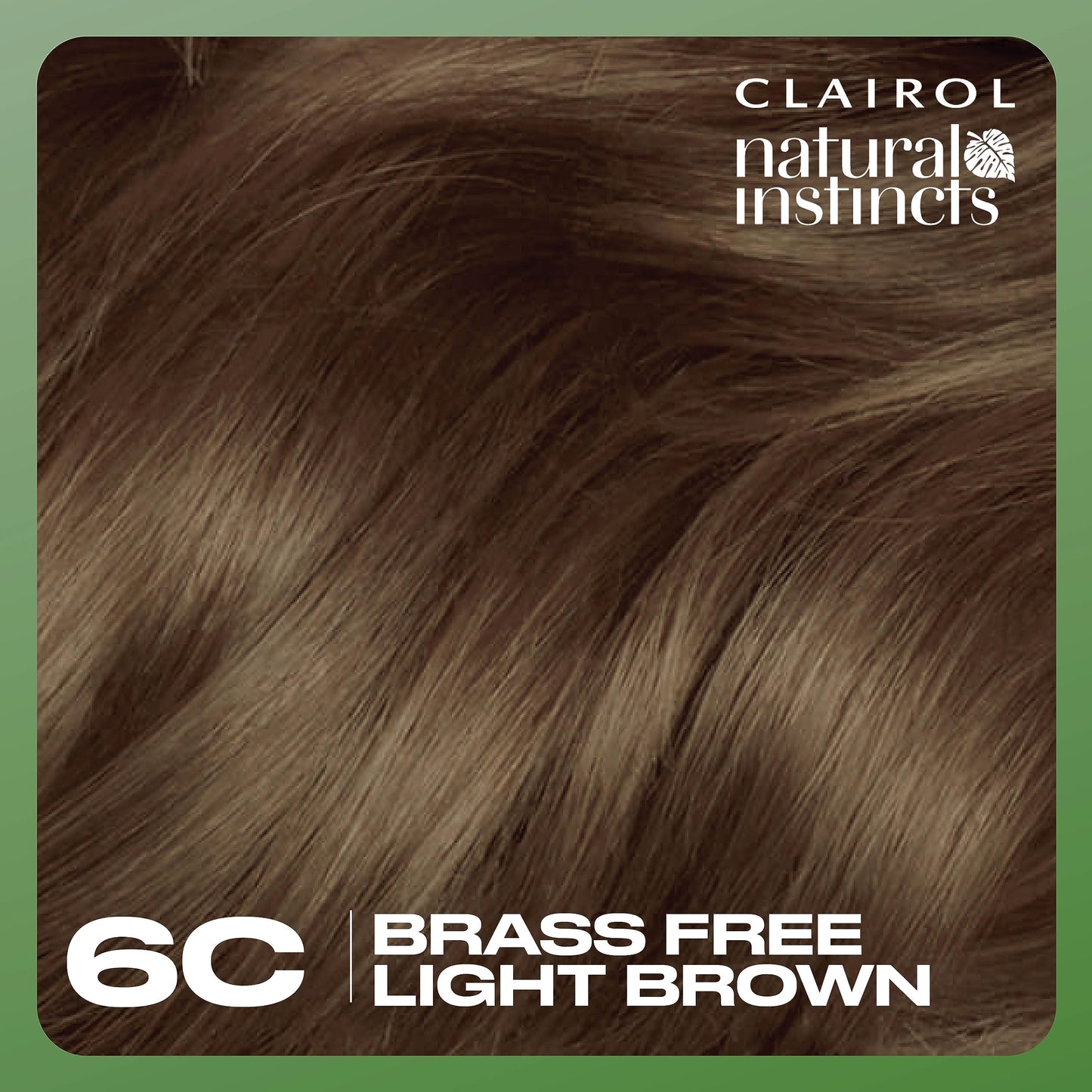 Clairol Natural Instincts Demi-Permanent Hair Dye, 6C Light Brown | Ammonia‑Free, Vegan Hair Color with Coconut Oil & Aloe Vera | Pack of 3
