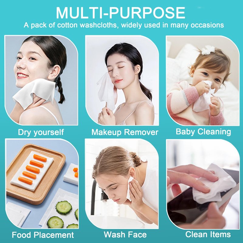 600 Disposable Face Towel,Cotton Facial Dry Wipe for Sensitive Skin, Facial Tissues for Skin Care, Facial Cleansing, Makeup Wipes, Makeup Remover Towels, Upgraded and Thickened