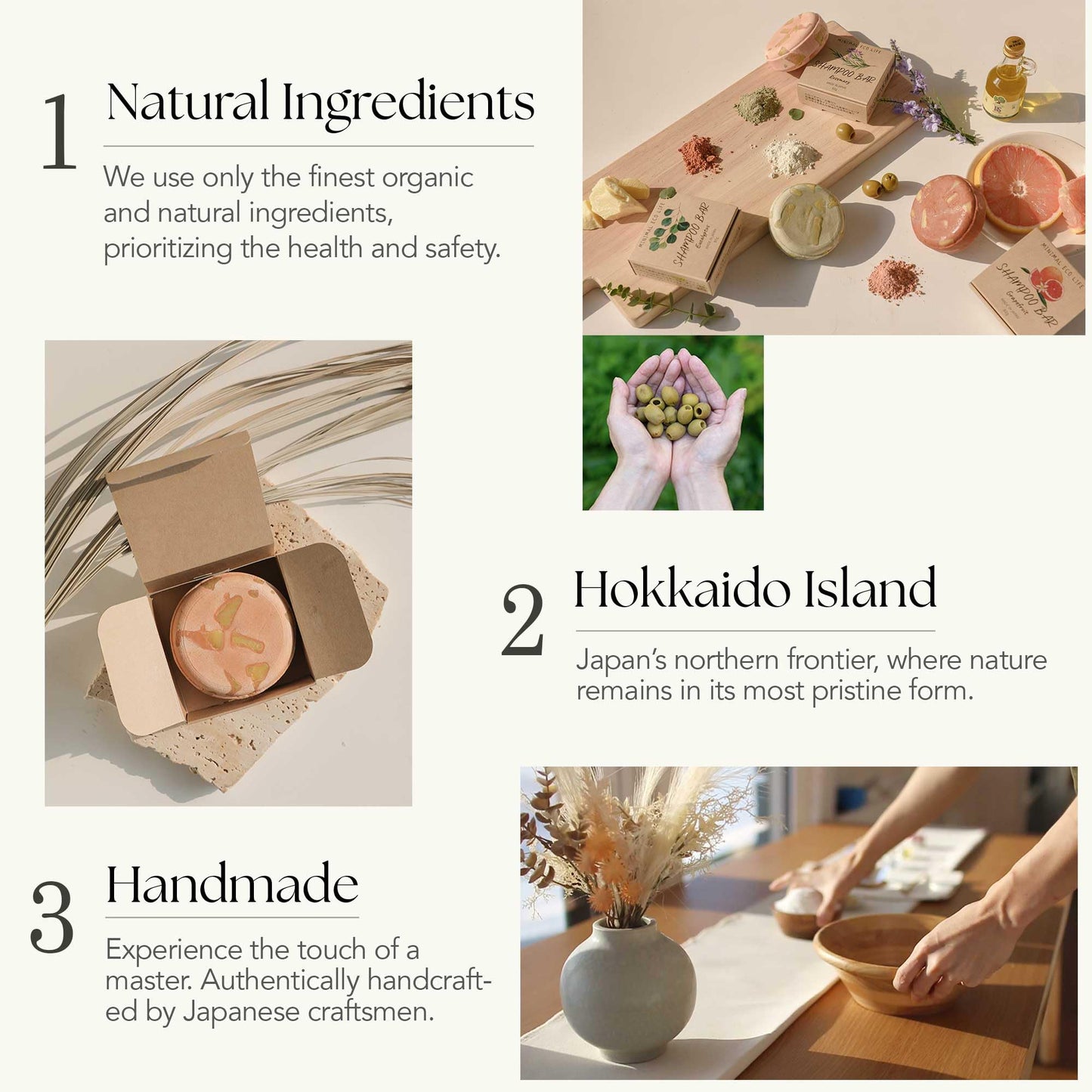 IIBESA Japanese Rice Water Shampoo Bar - Improves Scalp Health & Thickening Hair Growth - Made in Japan Organic Ingredients - Solid Shampoo Bars For All Hair Types - Essential Oils - Eucalyptus