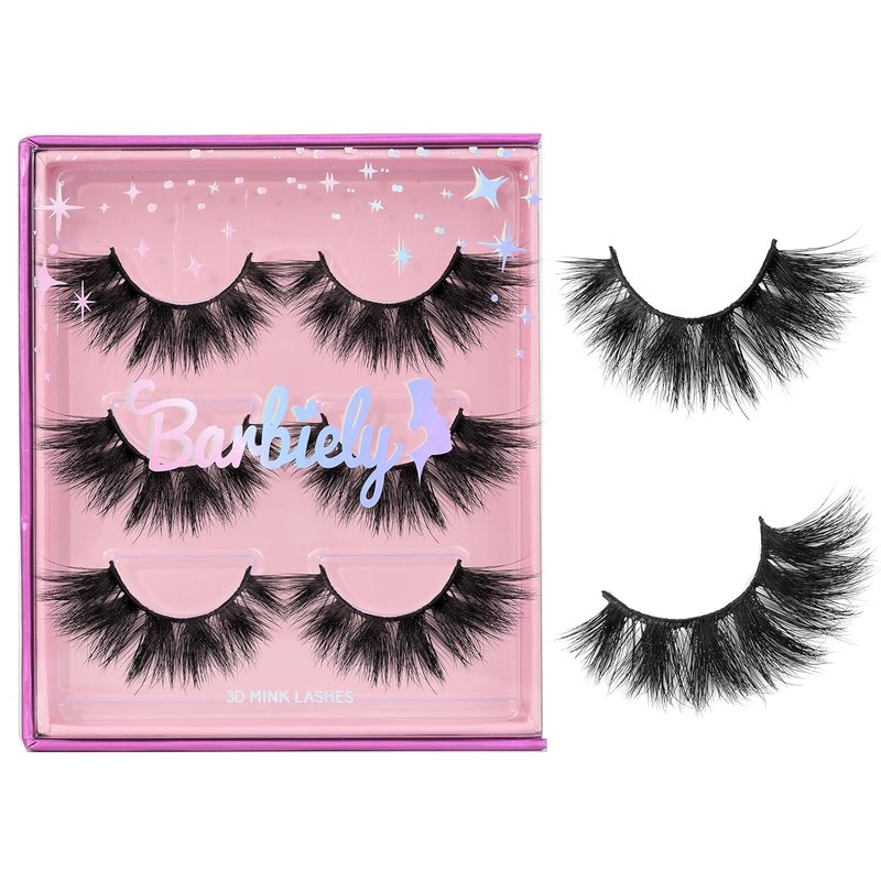 20mm Halo Mink Lashes - 3D Cat Eye False Eyelashes, Fluffy & Dramatic, Soft Reusable Strip Lashes