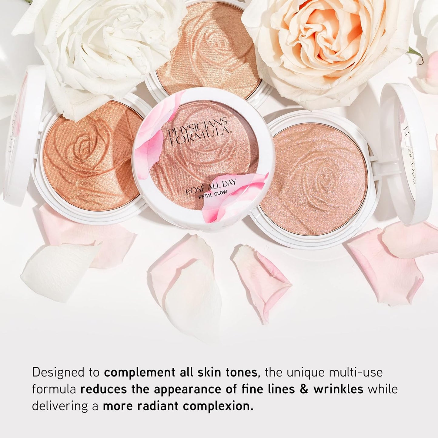 Physicians Formula Highlighter Blush Face Powder - Pink Petal Glow | Dermatologist Tested | Set of 2