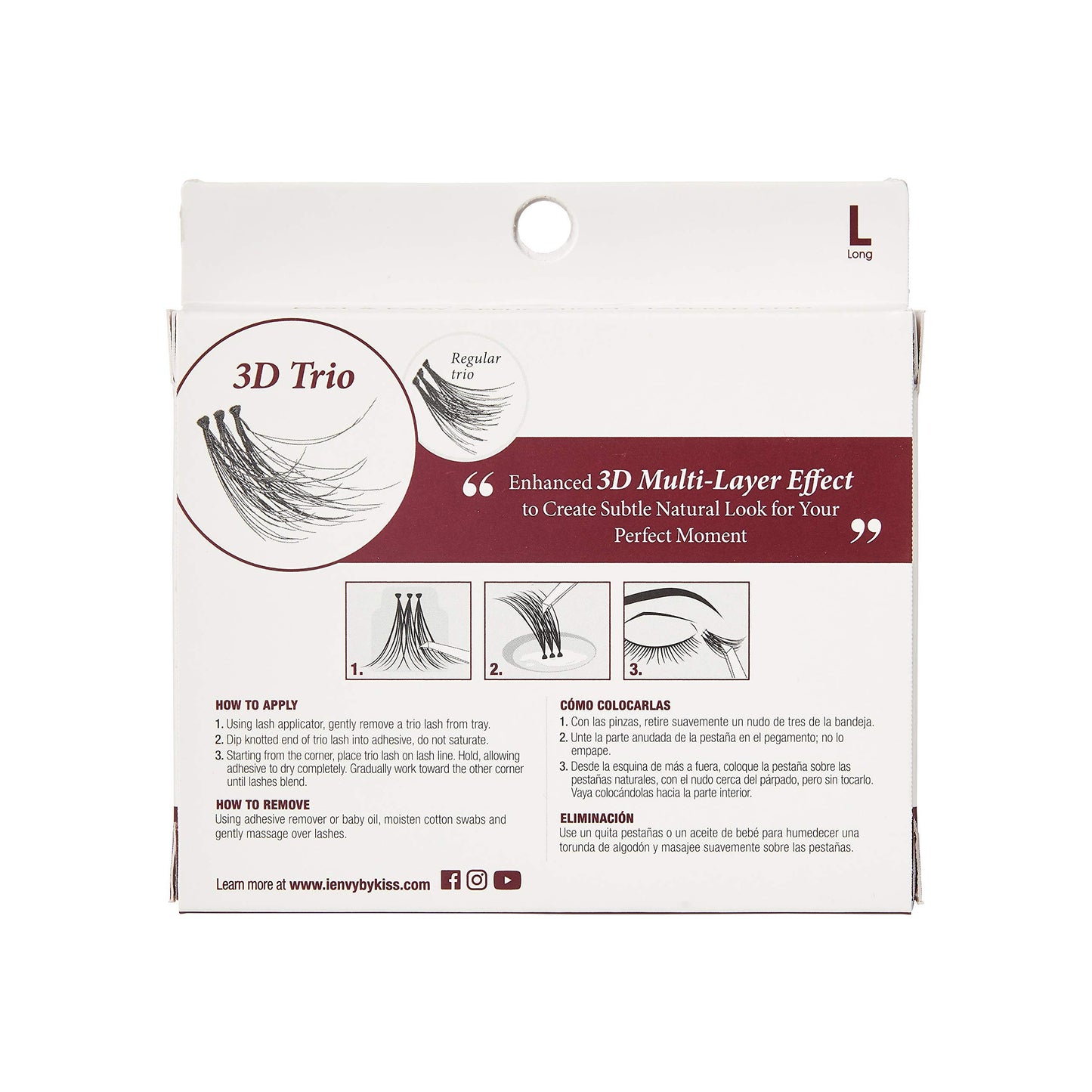 iENVY by KISS 3D Trio Lashes Classic Long (2 PACK) Naturally Fluffy 3X Easier and Faster Application