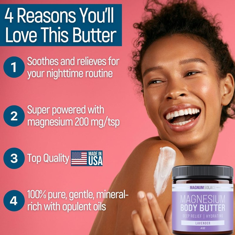 Arnica Magnesium Lotion & Body Butter Set - 3 Pack for Pain Relief & Moisturizing | 3 Items
