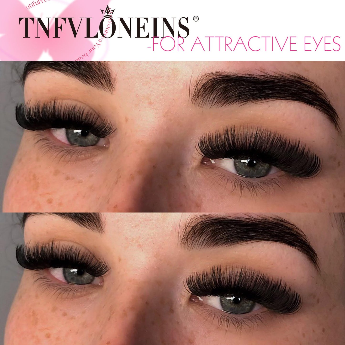 Fluffy Lash Extension Kit 60D+80D+100D Lash Clusters Thick Eyelash Extension Kit 10-18mm Individual Lashes Kit 300PCS Eyelashes Extension with Bond and Seal and Lash Extension Tweezers by TNFVLONEINS