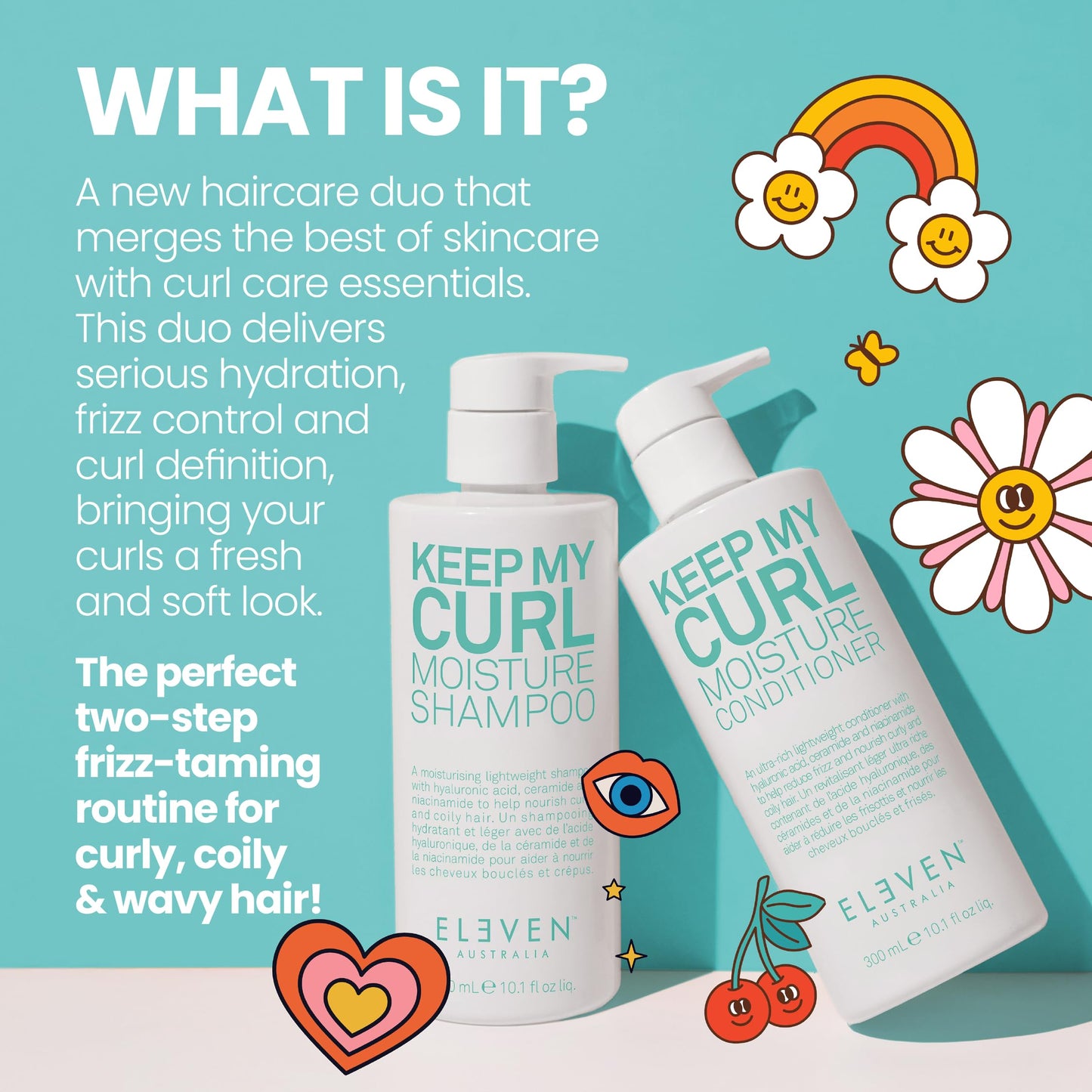 ELEVEN AUSTRALIA Keep My Curl Moisture Conditioner for Women & Men - Conditioner for Curly & Wavy Hair Moisturizing Shea Butter Reduces Frizz Adds Shine Hydrating Sulfate Free