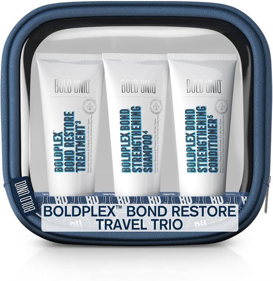 Boldplex Bond Restore Hair Treatment Set - Hydrating Shampoo & Conditioner for Dry, Curly, Colored Hair | Travel Size