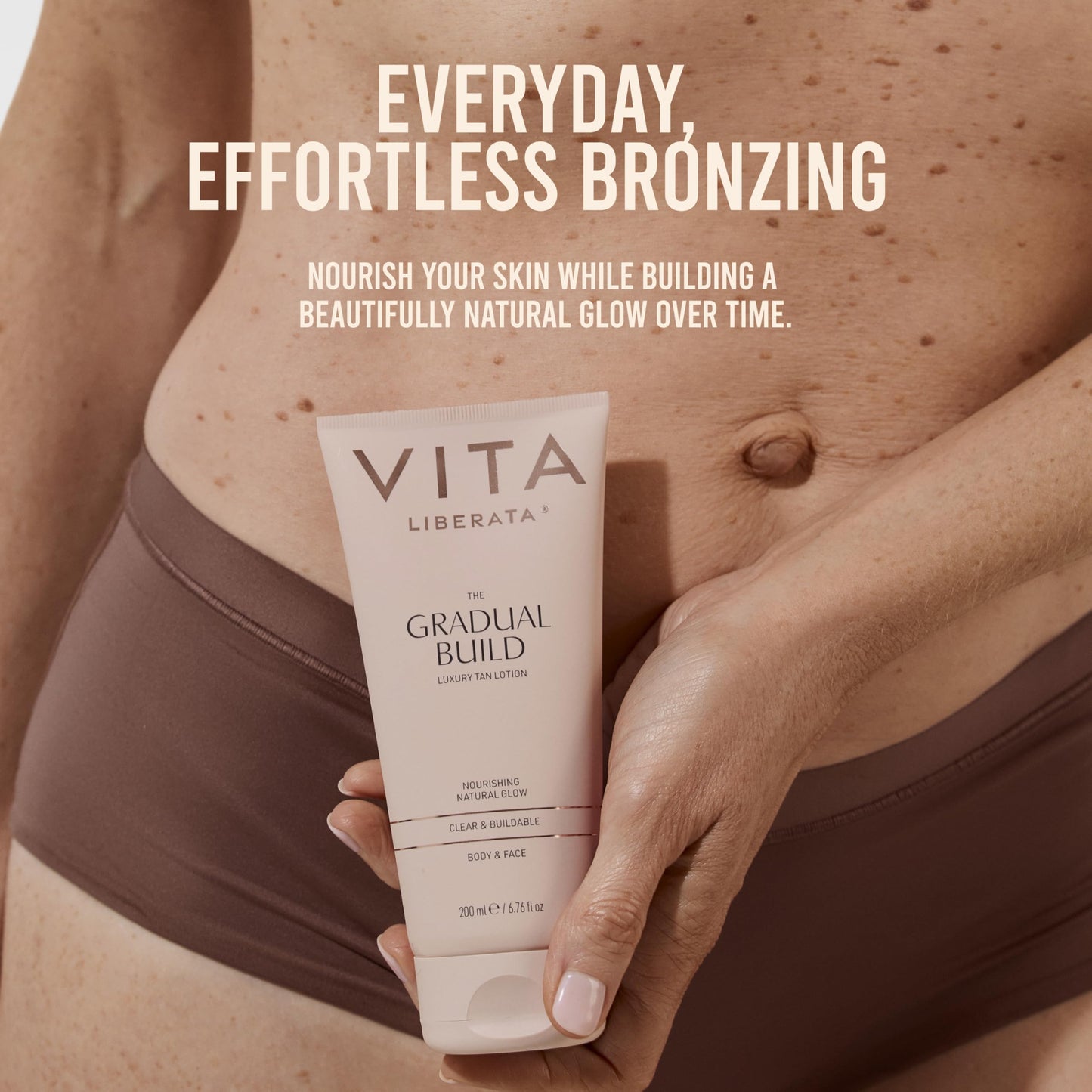 VITA LIBERATA Fabulous Gradual Tanning Lotion - Buildable Formula, Sun-Kissed Tan, Untinted For Minimal Transfer, Lasting Finish, Formulated with Hyaluronic Acid, 6.76 lf.oz