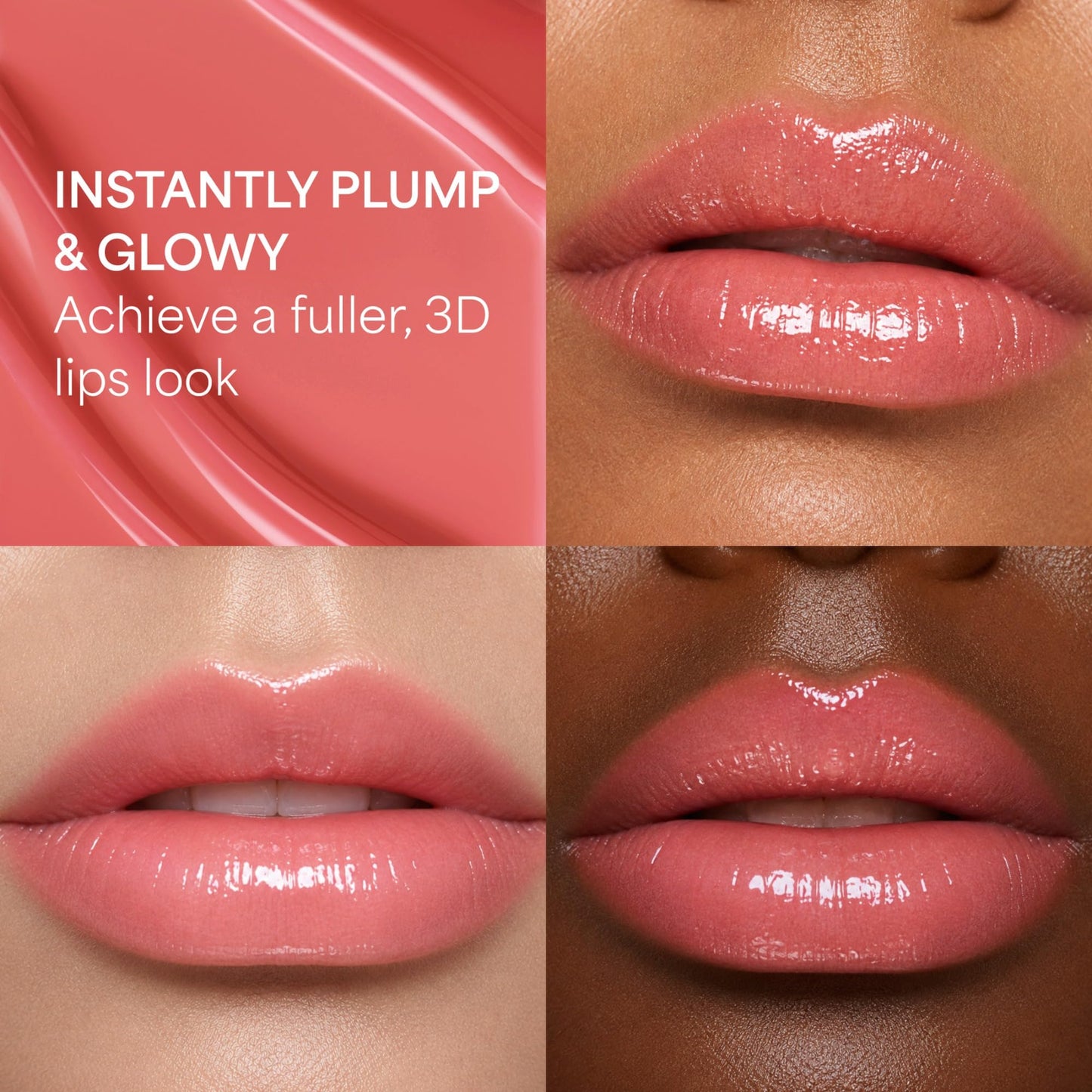 ENTROPY Makeup Glossy Lip Tint – Juicy Glow Line/Non-Sticky Hydrating Lip Gloss Tint, High Shine Finish, Buildable Sheer Color, Lip & Cheek Makeup - Ruby Charm (Neutral Pink)