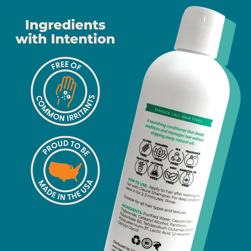 Hydrating Fragrance-Free Conditioner - Hypoallergenic, SLS & Paraben Free | Unscented, 12 Fl Oz