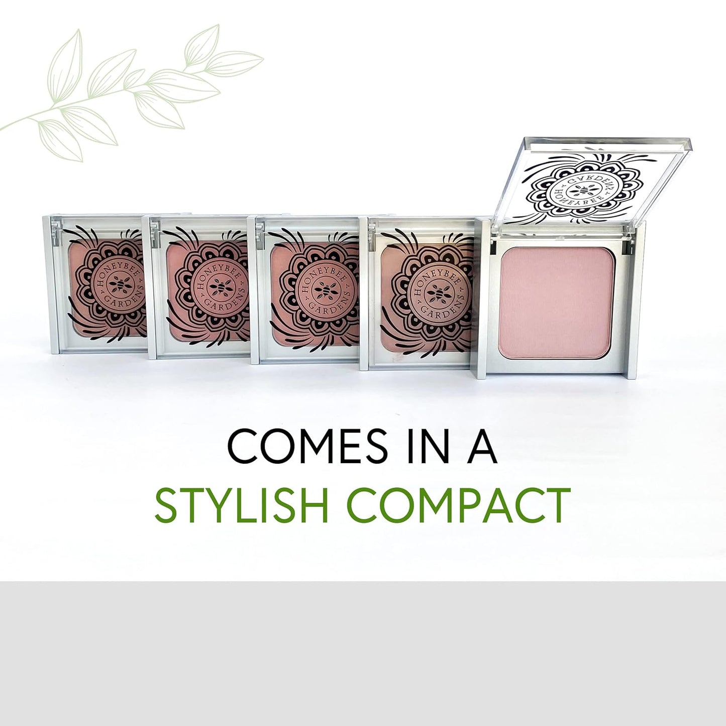 Honeybee Gardens Complexion Perfecting Blush - Euphoria Cool Peachy Pink Powder Blush | Highly Pigmented Vegan Makeup, 8.5g