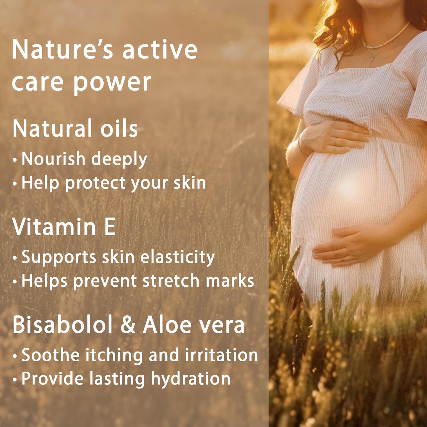 Massage Body Oil for Pregnant Woman – Maternity Skincare Oil, Skin Elasticity Increase by 35% – Prevents Stretch Marks, Safe to use for mom and Baby – Vegan, 200 ml / 6.76 Fl Oz