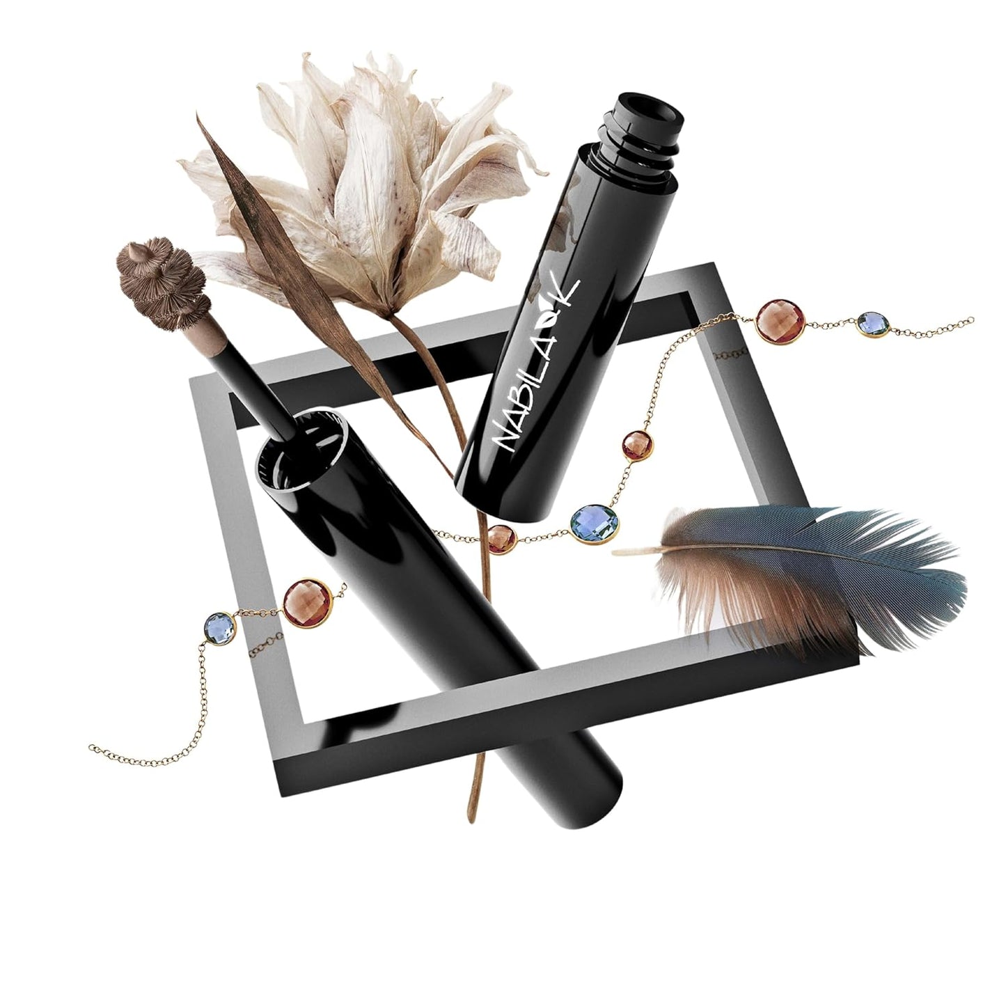 Nabila K Brow Fixx Tint & Shaper - Waterproof Brunette Eyebrow Gel for All | Travel Size 0.11 oz