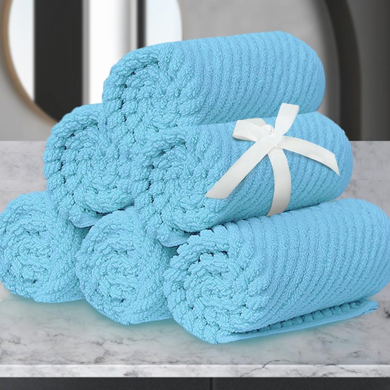 Washcloths for Showering, 6PC Large 13"x13" - Lightweight | Quick Dry | Soft | Absorbent, Thick Cotton Washcloths for Face, Purple Hand Towel Set, Lavender Face Towel for Hotel, Bathroom Essentials