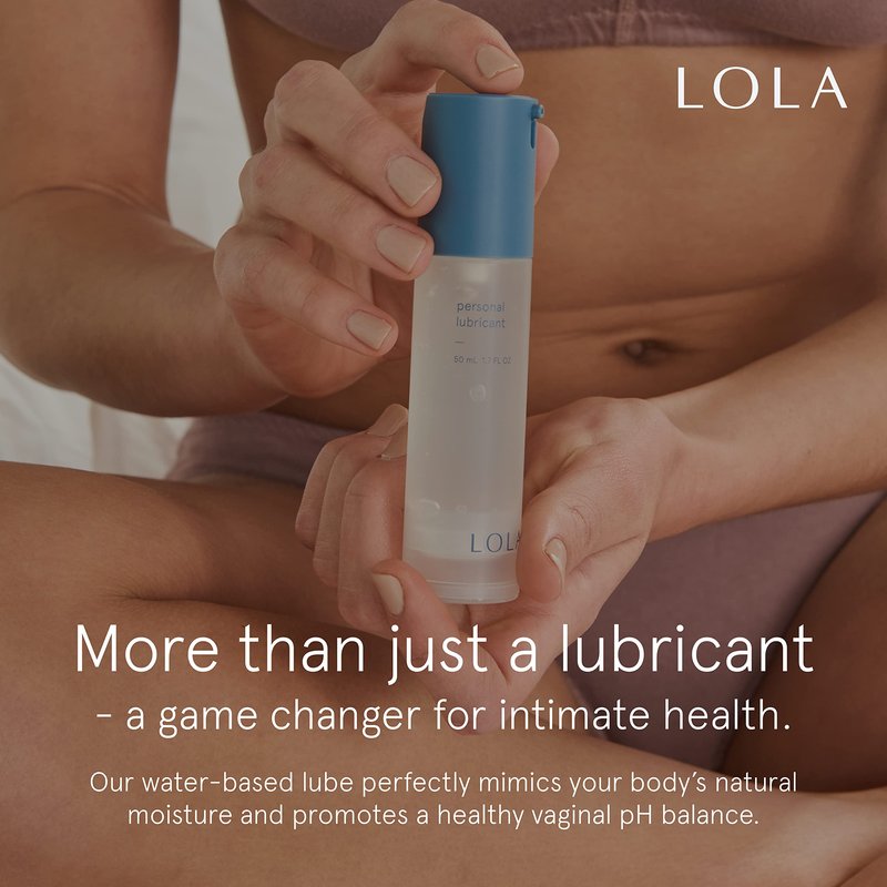LOLA Water-Based Personal Lubricant – Unscented Lube for Couples, Gentle, pH-Balanced, Non-Sticky, Easy Clean, for Women & Men