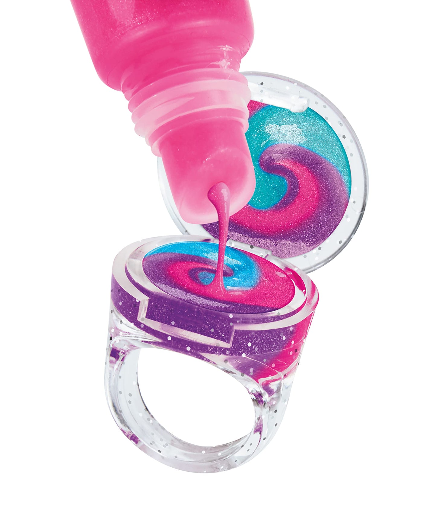 Cra-Z-Art Shimmer 'n Sparkle Glitter & Gem Lip Gloss Lockets DIY Activity Set, DIY Lip Gloss Maker, Birthday for Ages 8 and Up