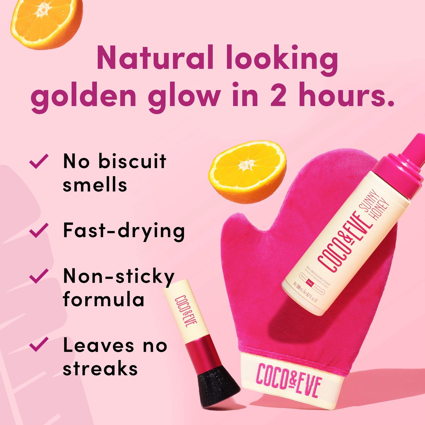 Coco & Eve Sunny Honey Bali Bronzing Self Tanner Mousse - All Natural Sunless Tanning Mousse | Instant Self Tanning Lotion with Bronzer and Skin Moisturizer