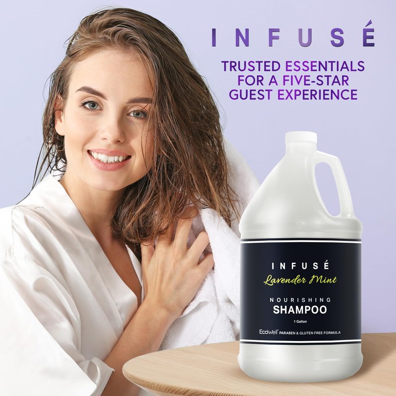 Infuse Lavender Mint Hotel | 1 Gallon | For Hospitality & Vacation Rentals to Refill Dispensers | (Single Gallon)