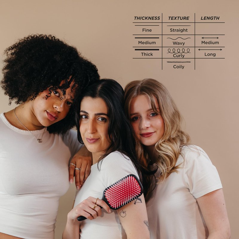 Denman D38 Paddle Hairbrush Pink crush -Air cushioned pad for Detangling, Blow drying, Smoothing, Styling brush - Hair brush For All Hair types - Women and Men