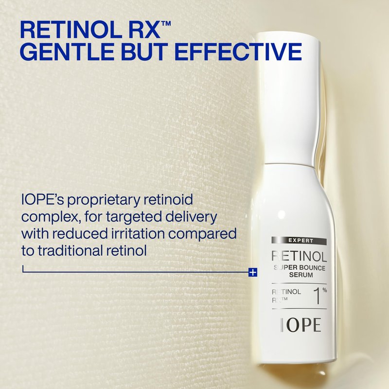 IOPE Retinol Serum in Deep Collagen Gel Mask 5+1 Set | Double-Layered Hydrogel Sheet for High Adhesion, A Full Bottle of Retinol RX 1% Serum, Intense Firming & Plumping, Anti-Aging, Korean Skincare