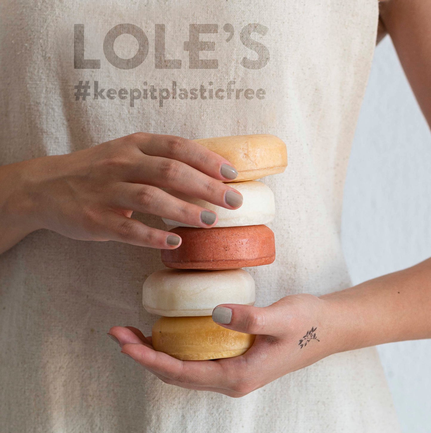 LOLE'S Shampoo Bar and Conditioner, 2 in 1 Cleaning Hair, 99% Natural Origin, Sustainably Sourced, 3.5Oz