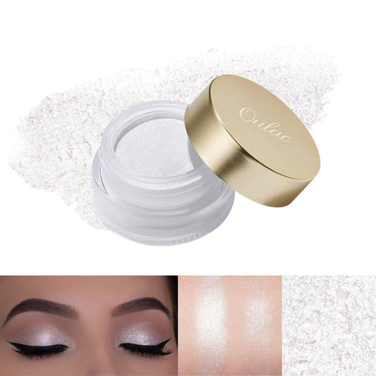 Oulac Glitter Cream Eyeshadow, Shimmery Smooth Texture with Moisturizing Creamy Formula. Large Capacity Eye Makeup Pigmented Metallic, Longwear Waterproof Fade