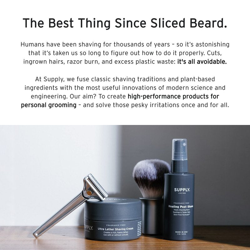 SUPPLY Healing Post Shave Spray for Men – Alcohol-Free Aftershave to Soothe Irritation, Hydrate Skin & Reduce Razor Burn – Sensitive Skin Friendly – Sandalwood & Cedar, 2 oz