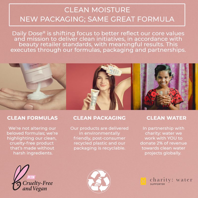 DAILY DOSE Award-Winning Clean Moisture Leave In Conditioner Spray Detangler for Dry, Damaged & Frizzy Hair. Instantly Softens, Smooths & Adds Shine for Kids & Adults. Vegan, Sulfate-Free, Color Safe