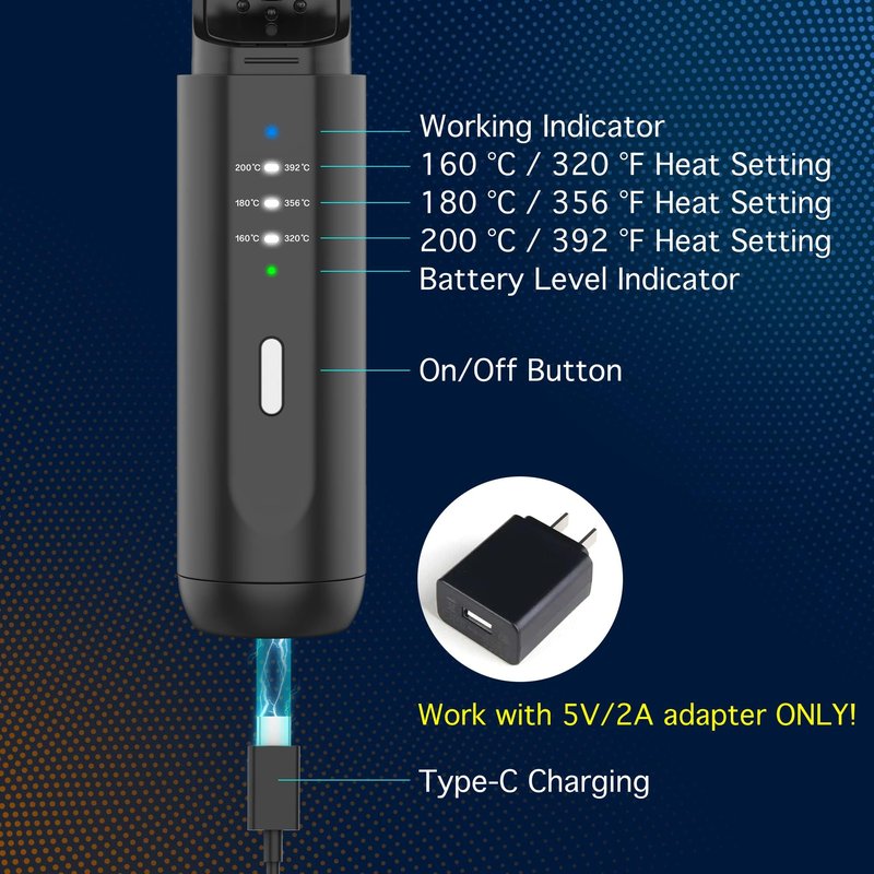 VIKICON Cordless Heated Beard Brush for Men, Electric Hot Comb,Mini Brush for Beard Grooming