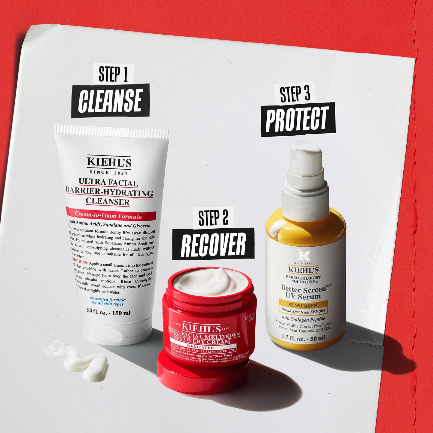Kiehl's Ultra Facial Recovery Barrier Cream, Lightweight Moisturizing Face Cream, Provides Moisture Boost, Lotion Repairs and Restores Skin Barrier, Suitable for Dry and Sensitive Skin