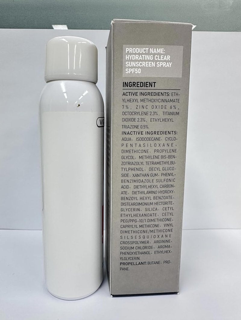 Sunscreen Spray SPF 50+ | Reef Safe Broad Spectrum UVA/UVB Protection, Non-Comedogenic, 5.07oz Travel Size