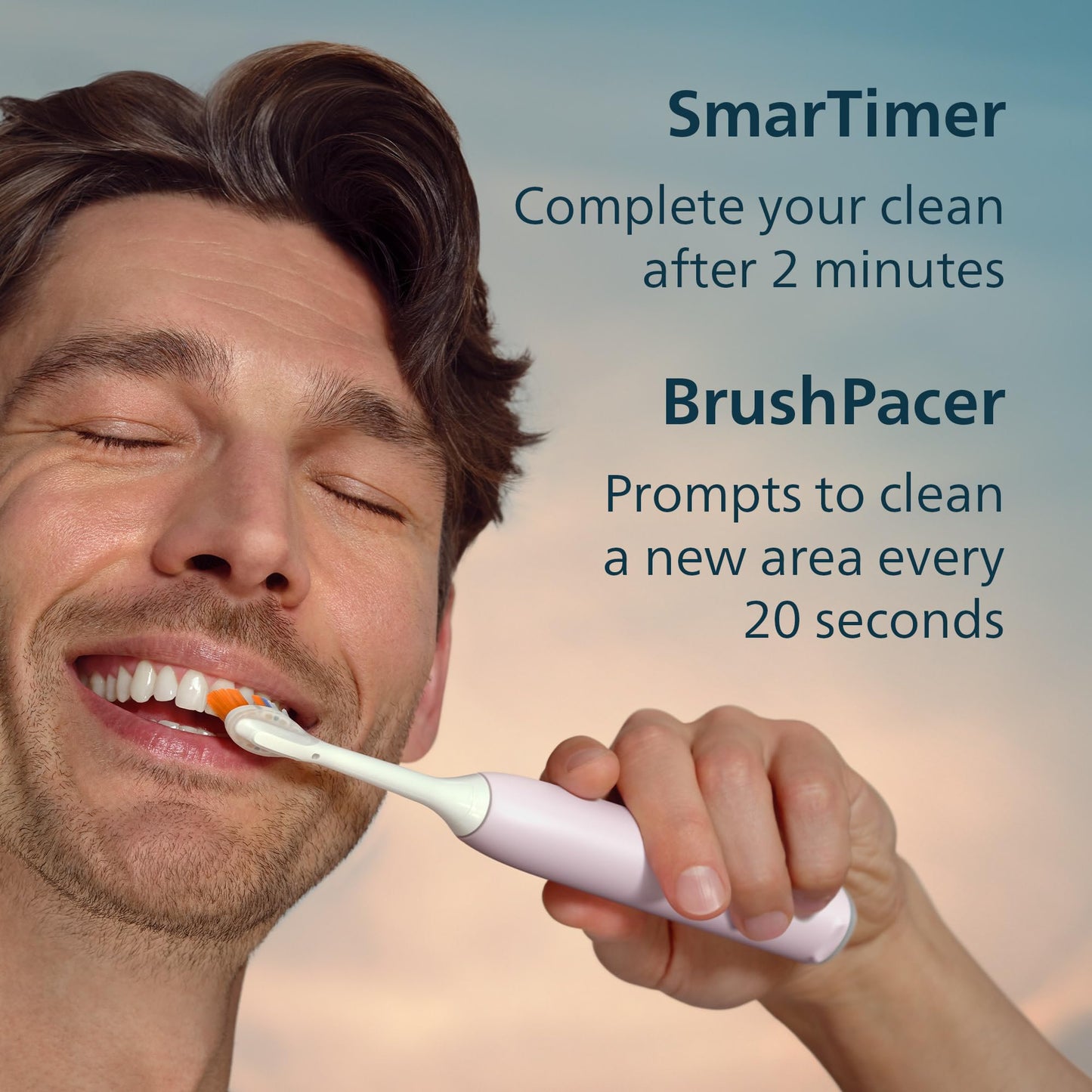 Philips Sonicare 7300 Series Electric Toothbrush - Next-Generation Sonicare Technology, Pressure Sensor, 12 Brushing Settings, SmarTimer, 21-Day Runtime, Travel Case, Light Pink, HX7422/04