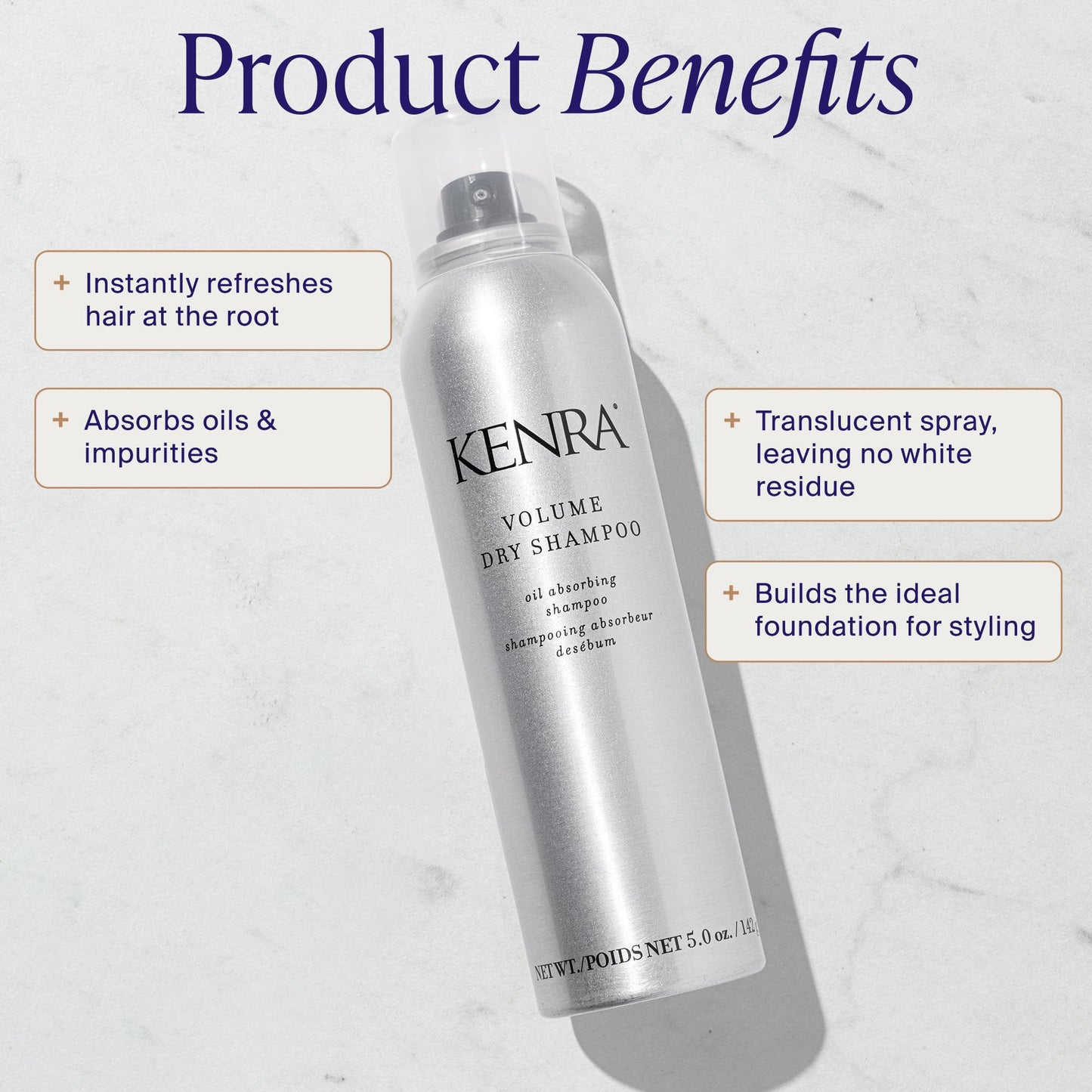 Kenra Volume Dry Shampoo | Oil Absorbing Shampoo | Translucent, Volume-Enhancing Spray | Instantly Refreshes Hair At The Root | Absorbs Oils & Impurities | All Hair Types