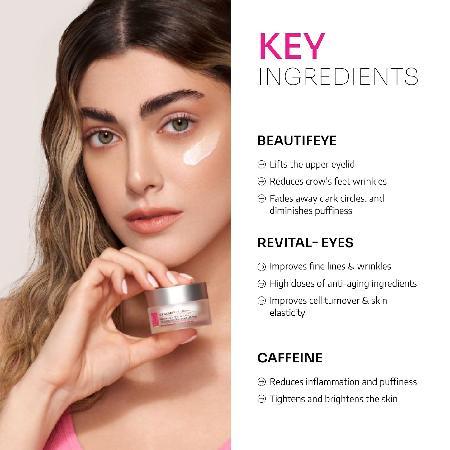 Oxygen Botanicals Caffeine + Coenzyme Q10 Eye Cream – Anti-Aging Under Eye Treatment for Dark Circles, Puffiness, Fine Lines & Wrinkles – Hydrating & Firming Eye Care