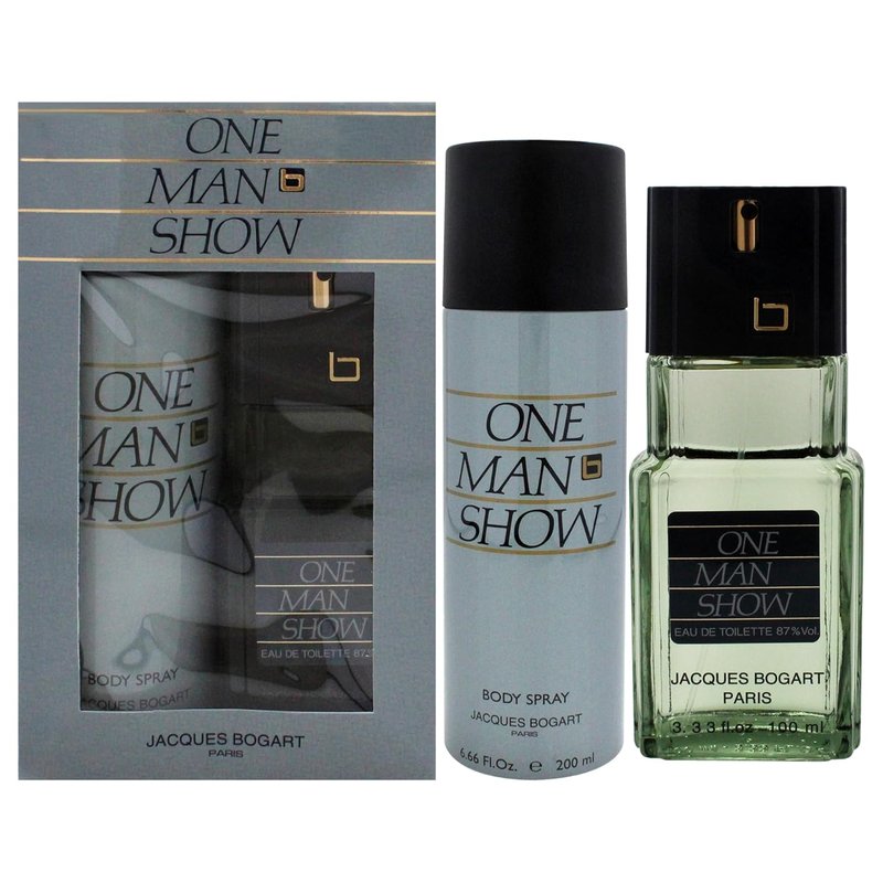 Jacques Bogart One Man Show for Men - EDT Spray & Body Spray Gift Set | 3.3oz & 6.6oz