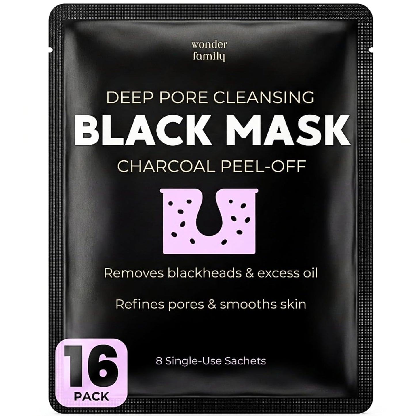 Activated Charcoal Peel Off Face Mask - Korean Blackhead Remover for Nose & Face | Pore Cleaner & Skincare Gift Set