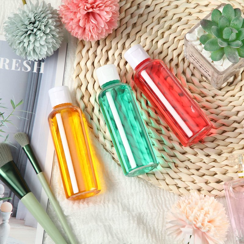 Eccliy 100 Pcs 3.4oz Travel Bottles for Toiletries TSA Approved Leakproof Plastic Empty 100 ml Small Squeeze Bottle Bulk Clear Refillable Shampoo Container for Liquids Cream Cosmetic Shampoo(Clear)