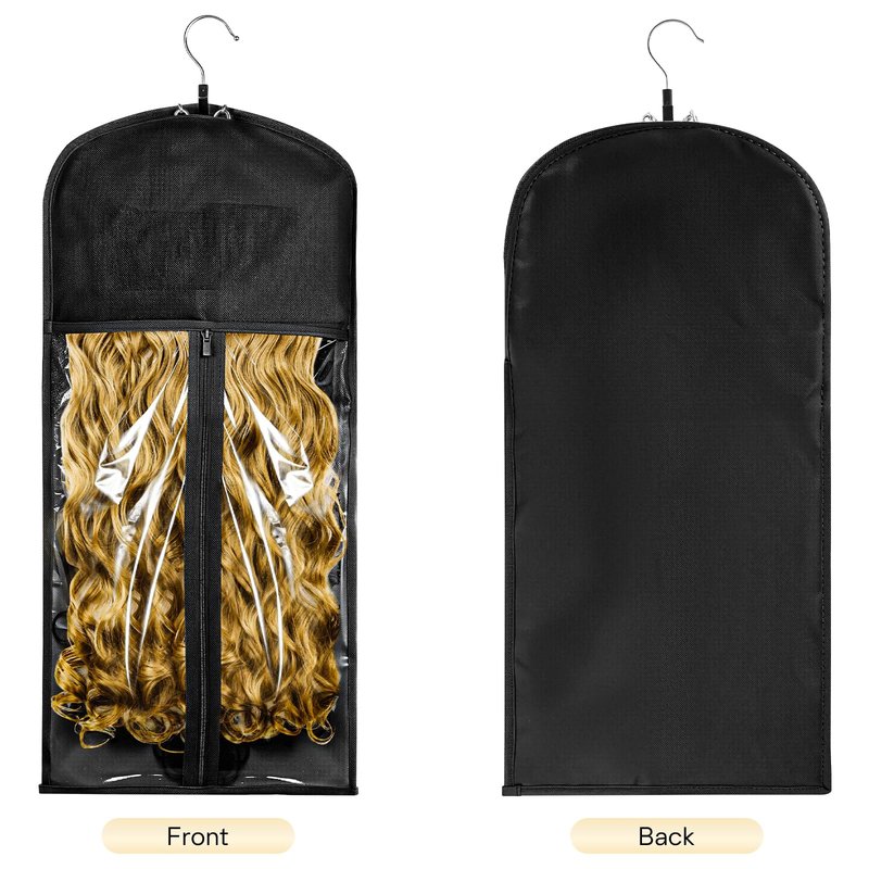 VARIPOWDER 10pcs Wig Storage Bags with Hanger Hair Extensions Storage for Multiple Wigs, Dust-Proof Wigs Bag with Strong Holder Home Travel Closet Wigs & Accessories
