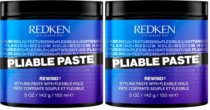 Redken Pliable Styling Paste With Flexible Hold For All Hair Types - Adds Lightweight,Flexible Texture & Moisture,Medium Hold,(Pack of 2)