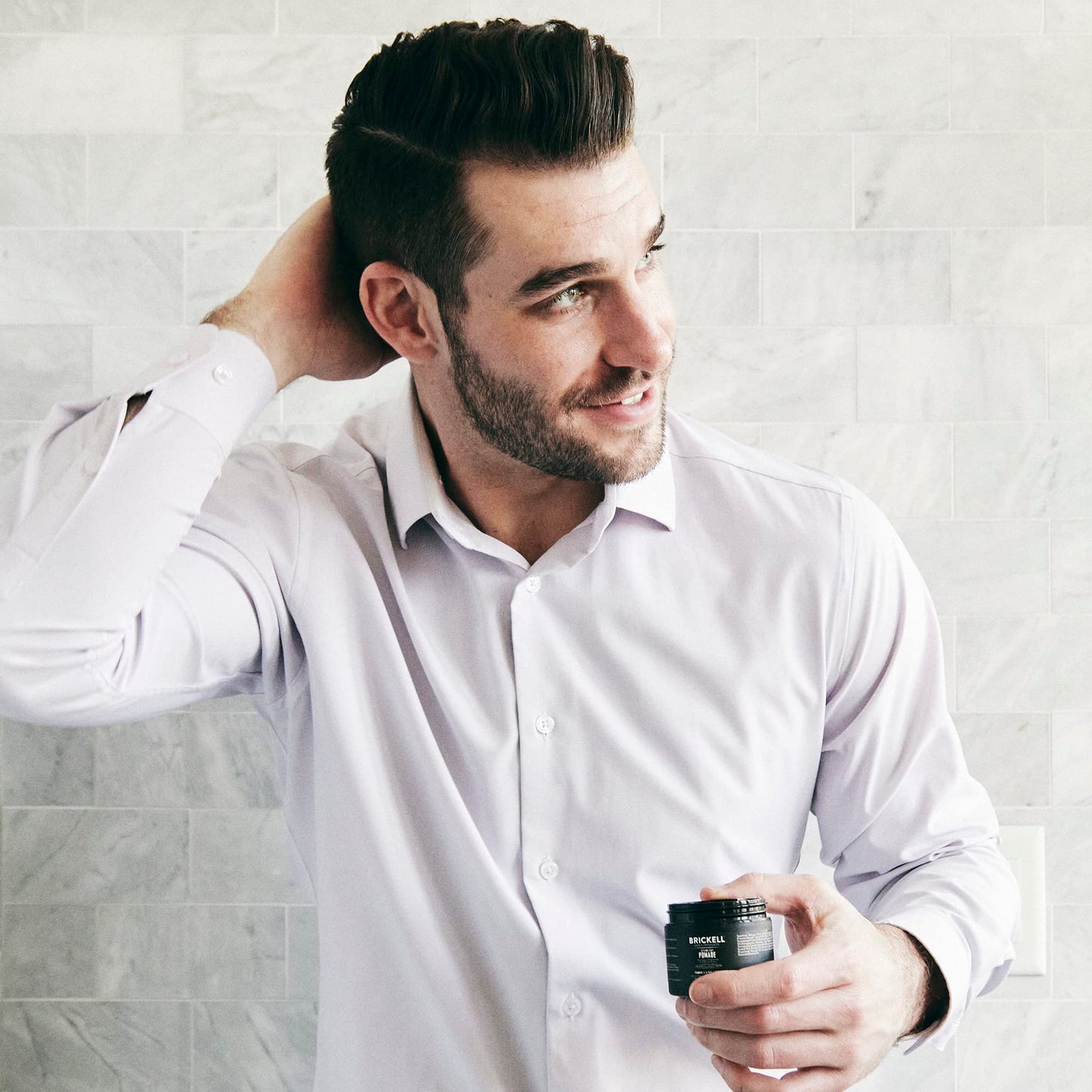 Brickell Men's Products Shaping Paste Pomade For Men, Texturizing Wax Pomade, With Hyaluronic Acid, Peppermint Essential Oil, and Rosemary, 2 Ounce, Scented