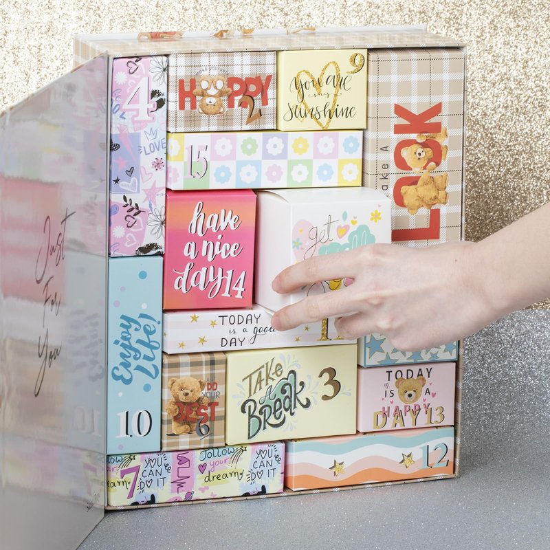 Valentines Day Gifts Beauty advent calendar 2025 for teens girls, 15 Days advent calendar for women countdwon Gift, Spa Gift Baskets Adult Gift, Women Skincare spa gift set for Her teen girl
