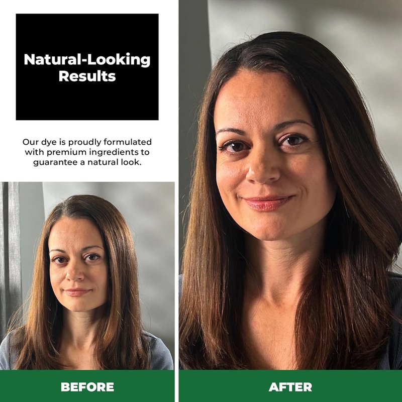 Permanent Ammonia-Free Hair Dye for Women | Natural Gray Coverage - Long-Lasting Golden Brown Color