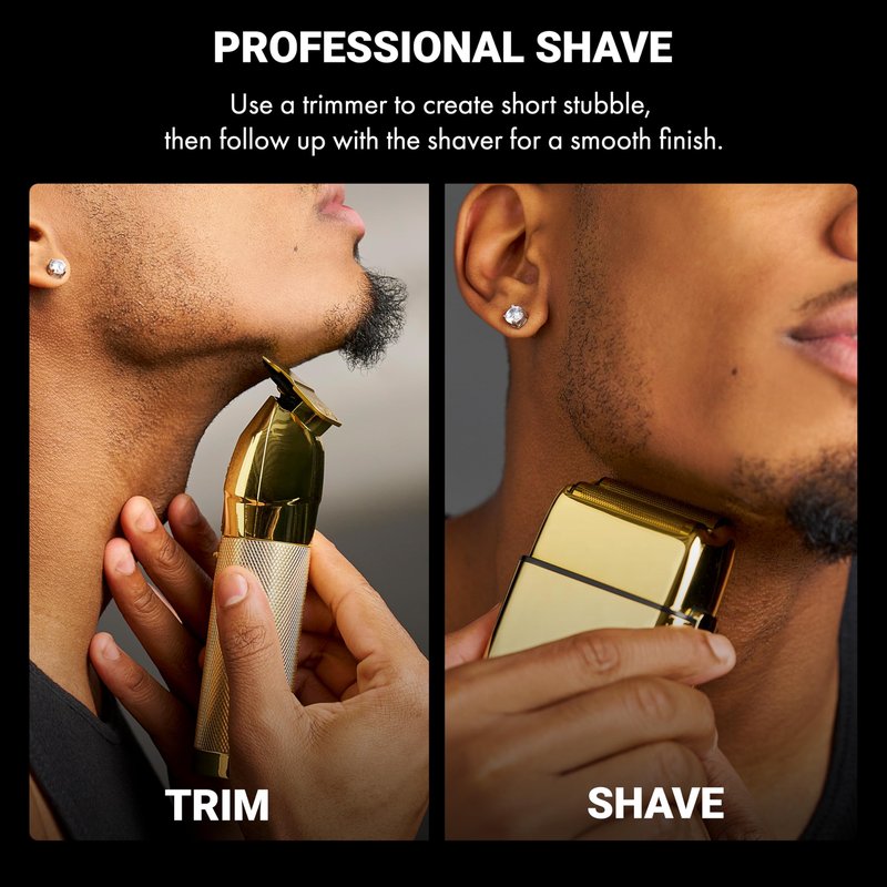 BaBylissPRO Barberology Double Foil Shaver, FXFS2 SILVERFX Professional Electric Shaver