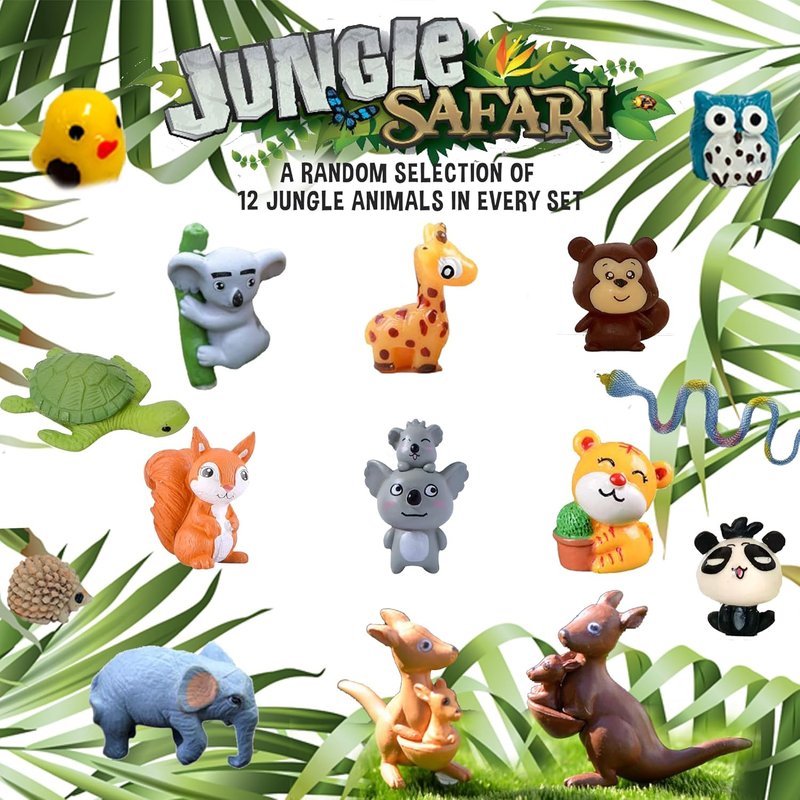 Bath Bombs for Kids - 12 Jungle Animal Surprise Fizzies | Moisturizing & Gentle Rainbow Spa Experience