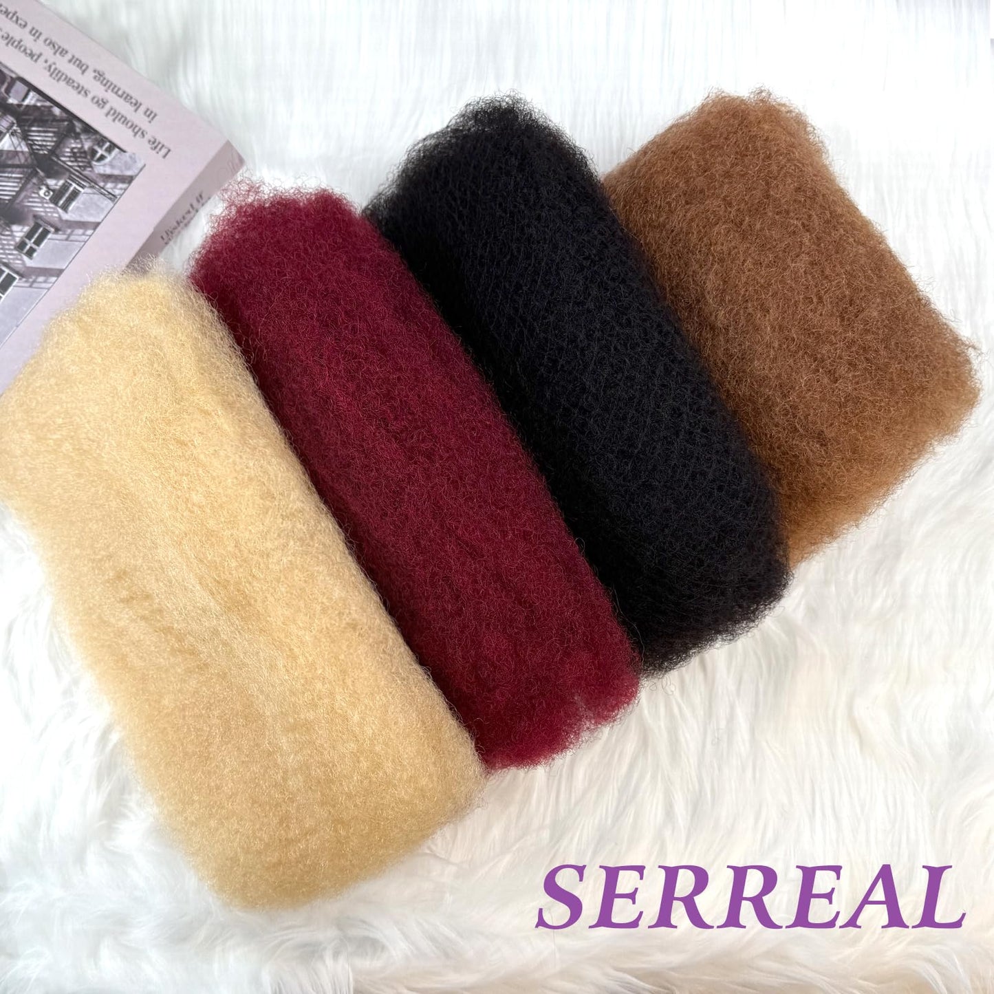 Afro Kinkys Bulk Human Hair 613# 4C Kinky Braiding Hair for Dreadlocks 10 Inch 613 Blonde Human Cuban Twist Hiar for Loc Repair, Dreadlock Extensions, Mini Twists, Braids