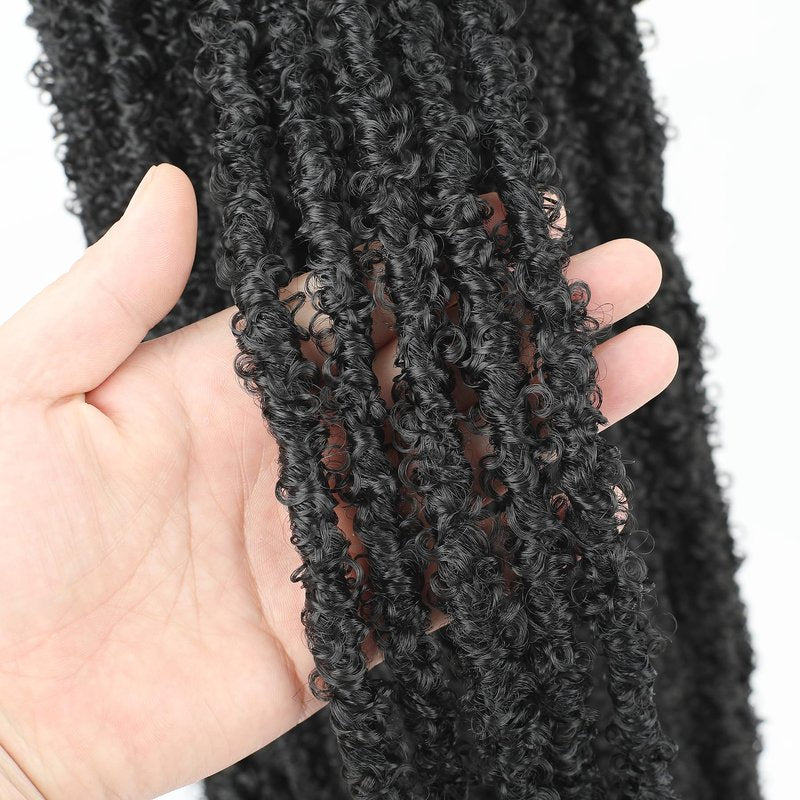 Long Butterfly Locs Crochet Hair With Goddess Locs Curly Ends 28 Inch Distressed Locs Crochet Hair For Black Women Hair Extensions (28 Inch, 6packs,1B)